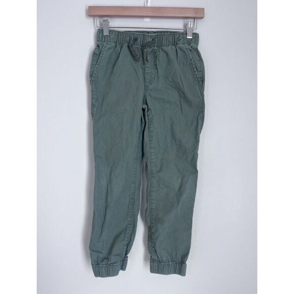 Gap Kids Boys Size Medium Green‎ Pull on Long Pants Side Pockets Elastic Cuffs